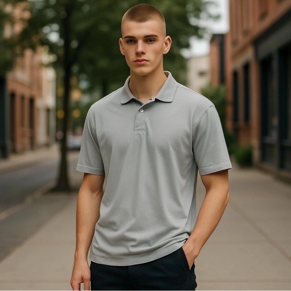 Lululemon Men’s Blue Polo Shirt Size XL Live In Practice